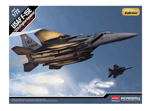 Conjunto de modelos de plástico Academy F-15E Strike Eagle '333 FS' First Squadron 12550 modelo 1:72