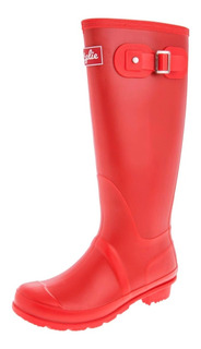 Botas Lluvia Altas Mujer Wellington Bottplie- Rojo Matte