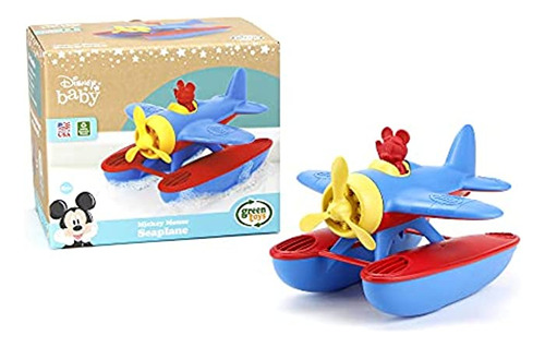 Green Toys Disney Baby - Miniavión De Mickey Mouse, Azul/ro