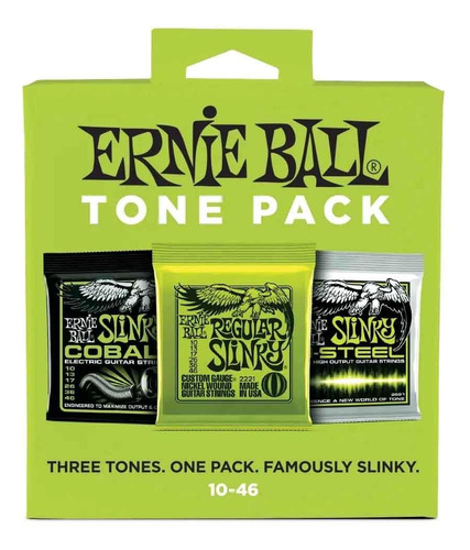 Kit 3 Encordoamento Ernie Ball Tone Pack Guitarra 010 Slinky
