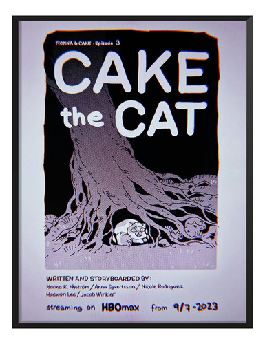 Cuadro Cake The Cat Caricatura Hora Aventura Sala C/ Marco