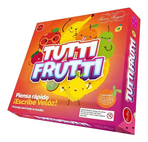 Juego De Mesa Trivia Royal Tutti Frutti En Caja +7 Febo