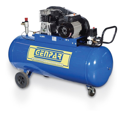 Compresor De Aire 5,5 Hp, Genpar 230/460v. Tanque 200 Litros