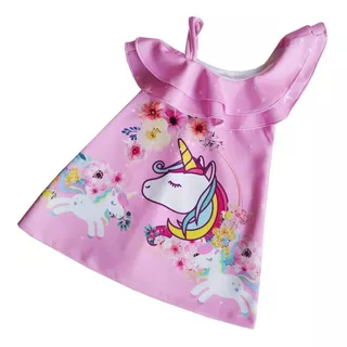 Vestidos Para Niñas Tipo Bata Boleros De Unicornio - H