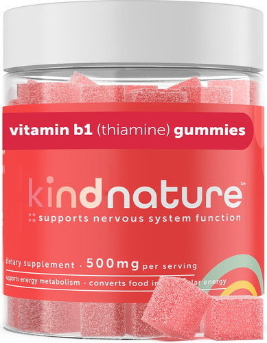 Kind Nature Gomitas De Vitamina B1  Tiamina Masticable 500 