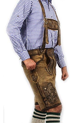 Pantalones Cortos De Cuero Para Hombre Bávaros De Oktoberfes