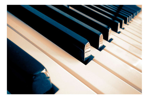Vinilo 50x75cm Piano Teclas De Perfil Musical Deco M1
