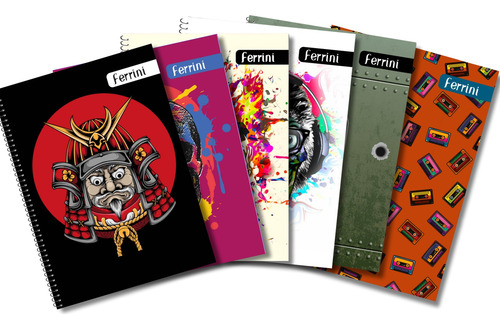 Cuaderno Profesional A4 Libreta 100h Espiral Ferrini 6-pack