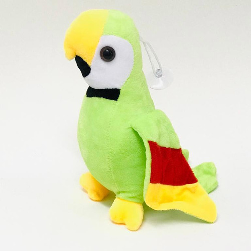 Bicho De Pelúcia Papagaio Fofinho 3 Cores 21cm X 12cm Cor Verde