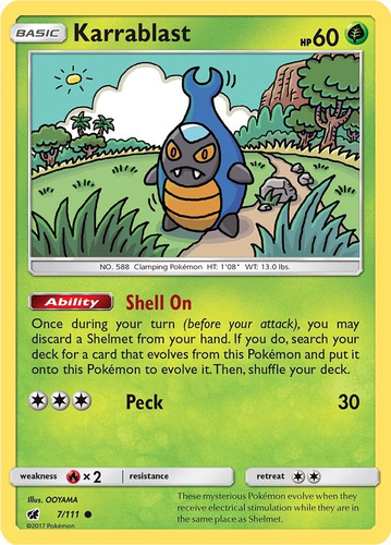 Cartas Pokemon Karrablast 7/111 Crimson Invasion Cin (Usado)