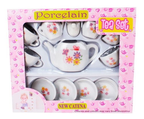 Imagem 6 de 6 de Kit Festa Do Chá Da Tarde Porcelana Infantil 12 Pçs Tea Set