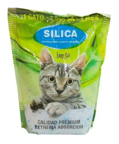 Piedras Para Gato Silica Lazy Cat 3,8 Lts X 8 Unidades.