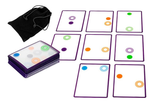 Montessori Overlap Card Logic Game Swish Negro Púrpura