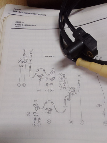 Sensor Abs Delantero Para Fiat Tempra Oro Original