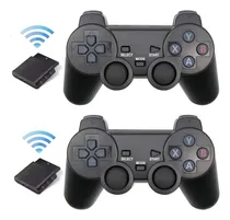Comprar 2 Controles Manete Sem Fio Playstation 2 Ps2 Playstation 1 Cor Preto