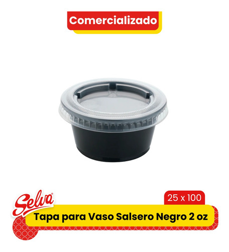 Tapa Para Vaso Salsero Negro 2  Oz