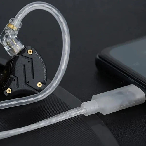 Cable Adaptador Kz Usb Tipo C Audifonos Pin C Sin Microfono
