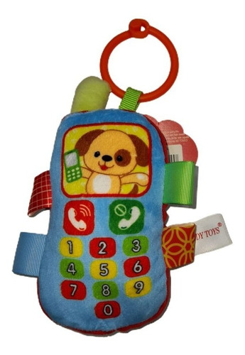 Celular Con Chifle Y Sonajero - Woody Toys - Art. 311a Color Celeste