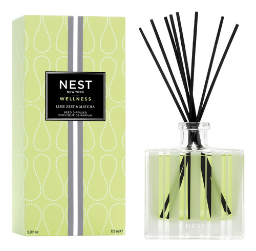 Nest Fragrances Difusor De Cana De Cascara De Lima Y Matcha,