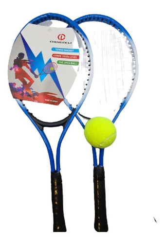 Set 2 Raquetas De Tenis Con Pelota Y Funda Para Niños