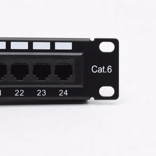 Patchera Rack 12 16 24 Puertos Cat 5e Cat 6