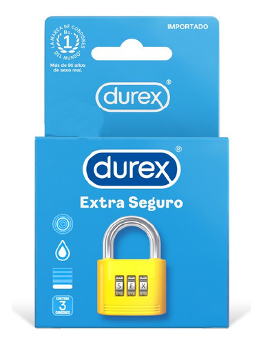 6 Pack Condones Durex Extra Seguro - 3 Un.