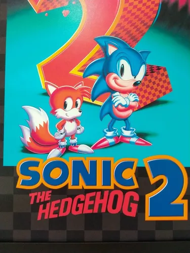 Quadro Capa Sonic The Hedgehog 2 Jp - Mega Drive - 33 X 45cm