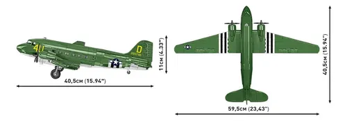 Aeronave Douglas C-47 Skytrain Dakota 896 Peças Cobi