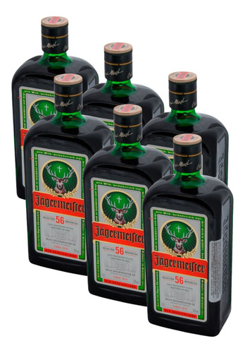 Pack 6 Unidades Jagermeister 700ml Licor De Hierbas Original