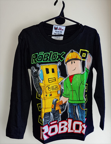 Remera Manga Larga Roblox Juego Fluo Brilla En La Oscuridad