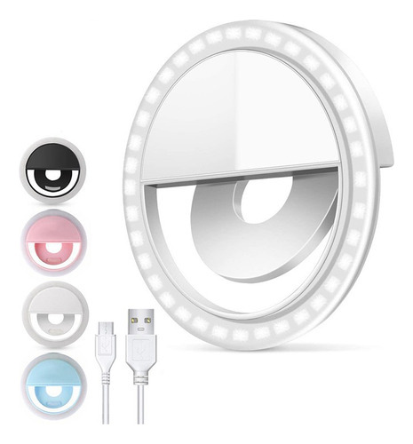 Mini Aro De Luz Led Selfie Anillo Celular Smartphone Usb