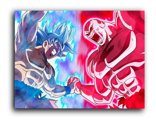 Cuadro Decorativo Canvas 50x60cm Goku Vs Jiren Pelea Final