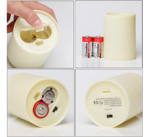 Imagen 3 de 4 de Velas Luz Led (3) Decorativas Con Control (1)