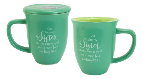 Juego De Taza Y Posavasos De Cerámica Abbey Gift Sister