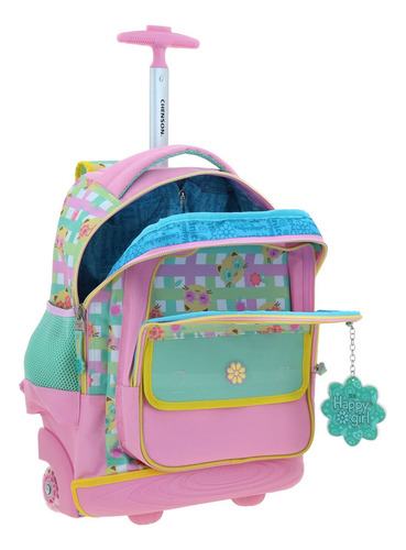 Mochila Grande De Ruedas Con Luz Led Happy Girl Wendy