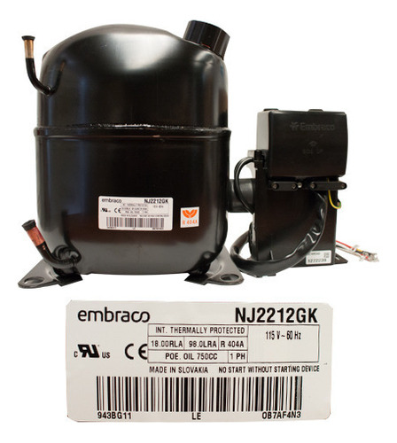 Compresor 1 1/2 R404a 115-127v 60hz Baja Presion