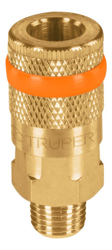 Acople Rápido Latón Npt 1/4 Macho Truper 19085