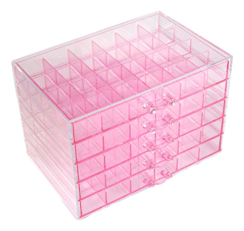 Vitrina Para Puntas De Uñas, Cajón Rosa Claro