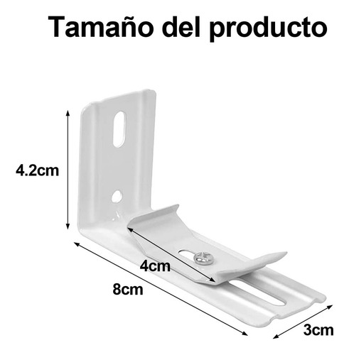 8cm Soporte Cortina Roller-doble Función De Anclaje 12 Unid