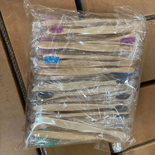 Cepillos De Dientes De Bambú Con Cerdas Suaves, 60 Uds Cepillo de dientes para niños Cepillo de dientes para parejas Cepillo de dientes desechable Cepillo de dientes para hoteles 60ps YATAIA