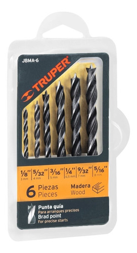 Juego De Brocas 6 Pzas Para Madera Truper