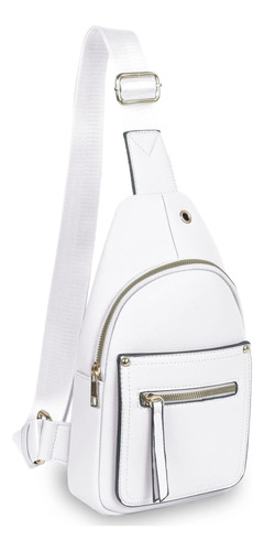 Evve Bolso Bandolera Para Mujer, Mochila Pequena, Blanco