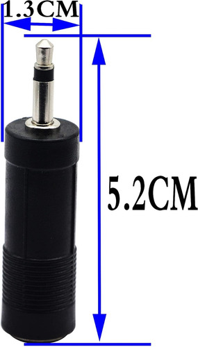 Conector Adaptador Plus 3.5mono A Plus 1/4 Hembra Micrófono 
