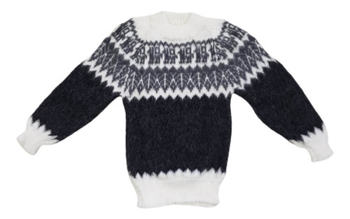 Sweater Pullover Lana Alpaca Andino Hojas Talle 0 Niños 