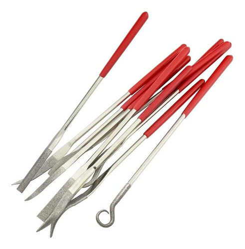 Juego De 10 Mini Limas De Diamante For Limas De Aguja Planas