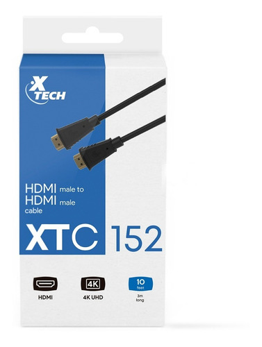 Cable Hdmi Xtech Xtc-152 Hdmi Macho A Hdmi Macho 3m De Largo