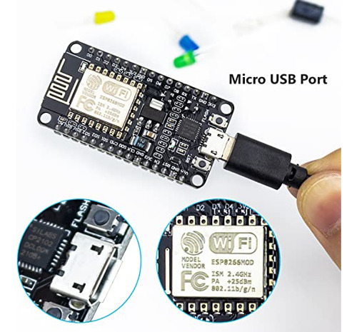 Módulo Wifi Hosyond Esp8266 Nodemcu Cp2102 Esp-12e, 3 Unidad