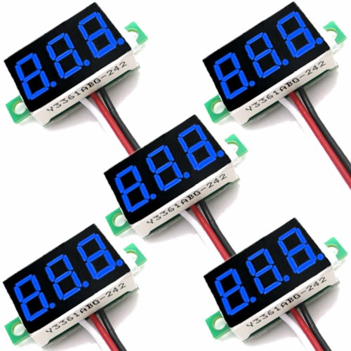 Dc 0-30v 3 Hilo Voltimetro Digito Pantalla Led