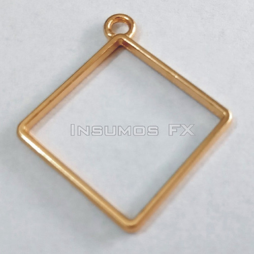 Dije Rombo Calado Dorado Artesanias Joyeria X 10 Unidades