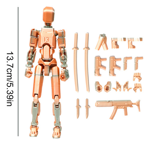 Figura Acción T13,juguetes Robot Multiarticulado Impreso3d